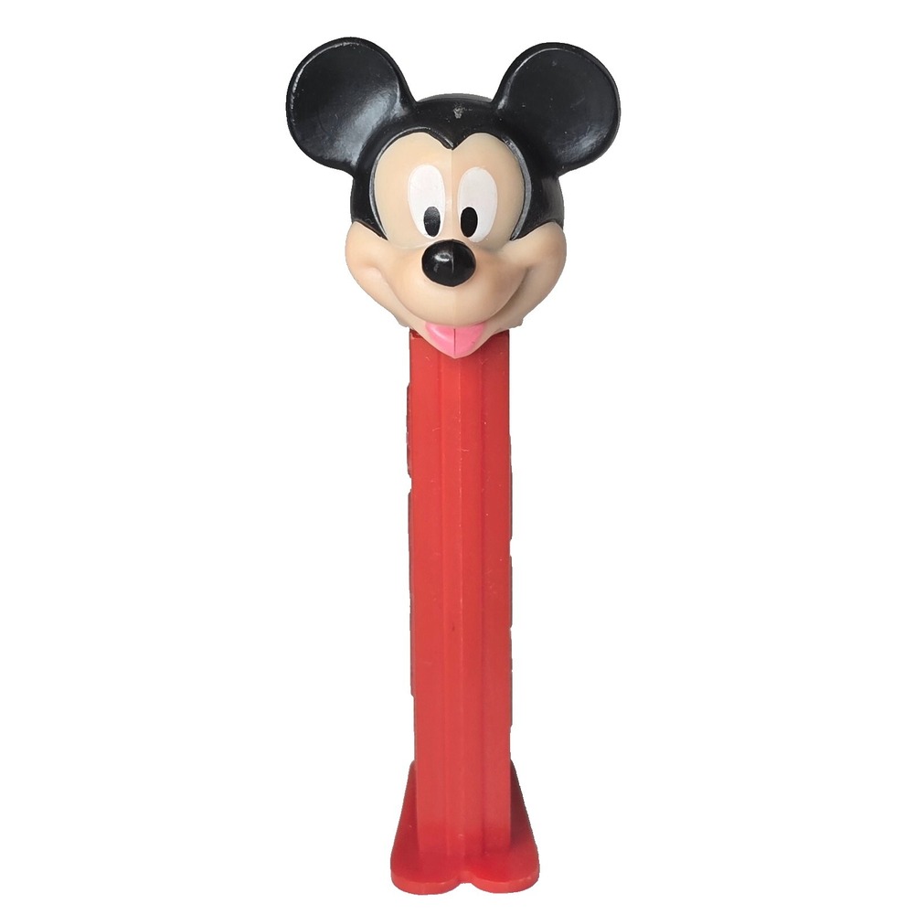 VINTAGE PEZ‎ DISNEY'S MICKEY MOUSE RED DISPENSER WITH FEET COLLECTIBLE EUC